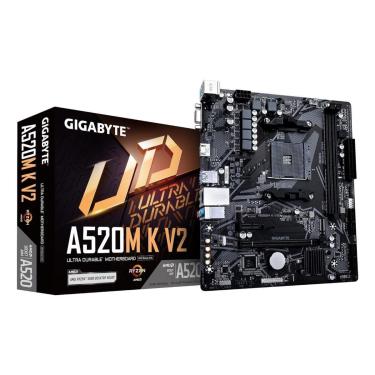 Imagem de Gigabyte A520M K V2 (AM4 - DDR4 5100 O.C) - Chipset AMD A520 - USB 3.2 - Slot M.2 - Micro ATX-Unissex