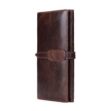 Imagem de Carteira masculina longa dinheiro carteira masculina compartimento carteira com zíper bolsa de moedas (cor: tamanho A: tamanho único)