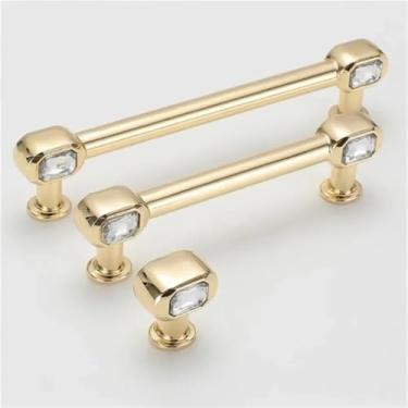 Imagem de HTNAFONI Puxadores de cozinha puxadores de gaveta de liga de zinco ouro puxadores de armário puxadores de móveis ferragens 1 peça (96)