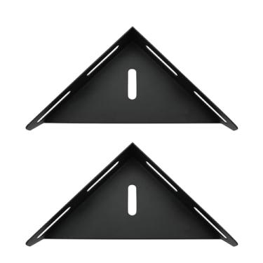 Imagem de JCBIZ 2 peças de suportes triangulares grandes de aço inoxidável com suporte de ângulo reto, conectores de móveis, caixa de armazenamento, ferragens de fixação, estrutura de cama, resistente, suporte