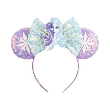Imagem de Tiara De Glitter Minnie Mouse Para Meninas Com Laço De Lantejoulas Ace