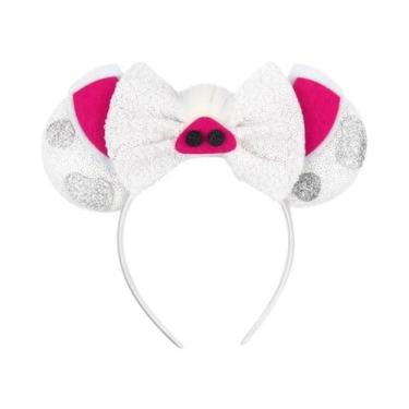 Imagem de Tiara De Glitter Minnie Mouse Para Meninas Com Laço De Lantejoulas Ace