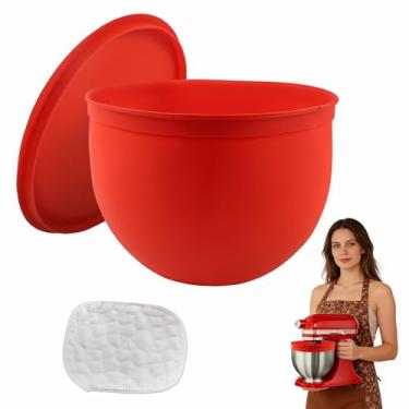 Imagem de Revestimentos de silicone Mixaid para forros de silicone de cozinha, misturador KitchenAid, batedeira com cabeça inclinada de 5 litros, acessórios e acessórios para misturador, inserção de tigela de