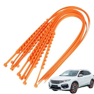 Imagem de Correntes de Pneus - Tiras Antiderrapantes Reutilizáveis,Garras de Corrente com Abraçadeira para Carros | para Caminhões, Carros, SUVs, Scooters, Condução em Clima Frio e Viagens de