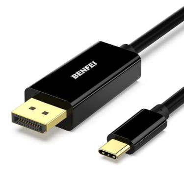 Imagem de Cabo USB-C para DisplayPort 0,9M 8K a 60Hz e 4K a 144Hz, compatível com Thunderbolt 3/4 e Modo Alt DP, MacBook, iPad Pro, Dell XPS, ThinkPad, DisplayPort, Plug and Play