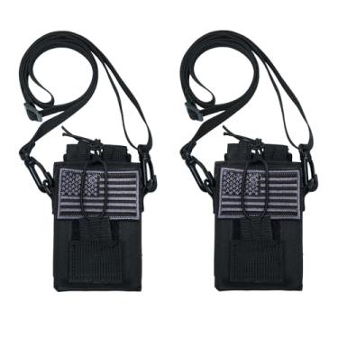 Imagem de BVMAG Molle Radio Pouch Walkie Talkies coldre capa de rádio universal para cinto e colete compatível com BaoFeng Motorola HYT ICOM Midland 2 unidades
