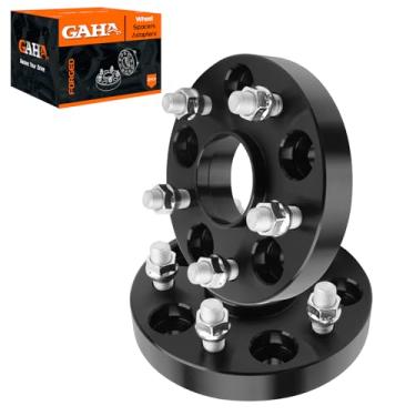 Imagem de GAHA 2 peças 5x120 mm espaçadores de roda Hubcentric 2,54 cm de espessura 64,1 mm furo de cubo M14x1,5 pinos