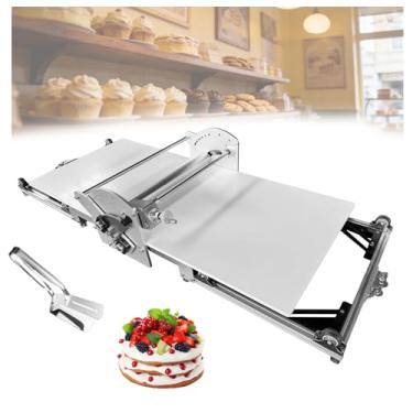 Imagem de MáQuina EléTrica Para Laminar Massa, Laminadora De Massa DobráVel Compacta, Com EspáTula De AçO InoxidáVel,AjustáVel De 2 A 30 Mm, Ideal Para Uso DoméStico E Em Padarias Comerciais