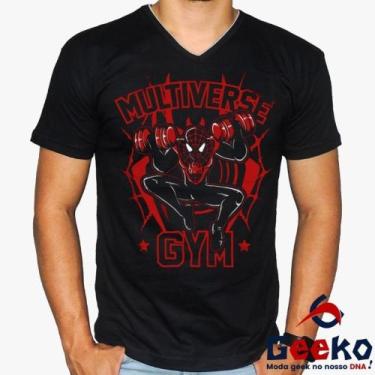 Imagem de Camiseta Homem-Aranha Multiverse Gym 100% Algodão  Spiderman Homem Ara