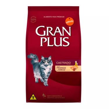 Imagem de Ração Gran Plus Gatos Castrados Frango E Arroz - 10,1kg - GRANPLUS