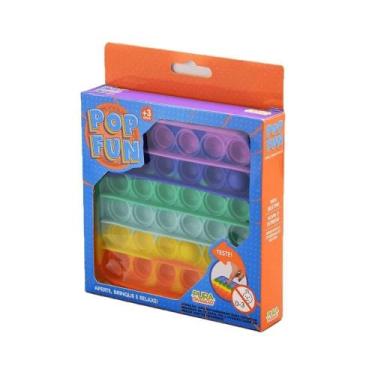 Imagem de Pop It Anti Stress Divertido Quadrado Arco-Íris - Pop Fun