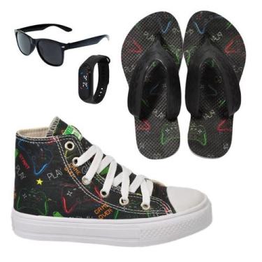 Imagem de Tênis Botinha Infantil Masculina Meninos Cano Alto Personagem Aranha G