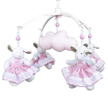 Imagem de Móbile Musical Ovelha Rosa e Nuvem