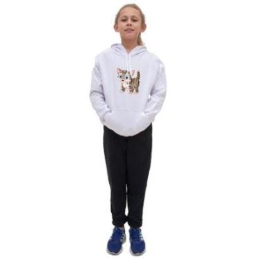 Imagem de Conjunto Moletom Infantil Estampa de Gatinho Menina-Feminino