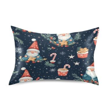 Imagem de Blueangle Fronha de cetim de biscoito de gengibre para cabelo e pele, fronha de seda, tamanho Queen (51 x 76 cm) - Capas de almofada de cetim com fecho de envelope (72)