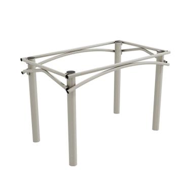 Imagem de Base Retangular Para Mesa De Jantar Crome Elba Metal 1.10M