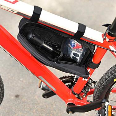 Imagem de CUOFYUNL Kit de reparo de bicicletas Kit de ferramentas de reparo portátil Kit de fixação de pneus Bolsa com bomba de pneu Ferramentas multifuncionais Remendos de tubo de pneu