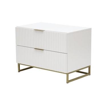 Imagem de Mesa de Cabeceira Ondulada Maxi Branco - Westwing Collection Branco