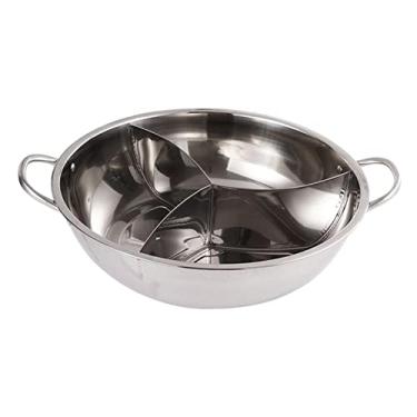Imagem de WeiLaiKeQi Panela de aço Inoxidável Chinesa para Rechaud, Panela para Sopa, Utensílio de Cozinha para Hotel, 34cm