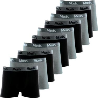 Imagem de Kit 10 Cuecas Boxer Mash Algodão Box Confortável Cueca Masculina Cós E