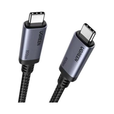 Imagem de Cabo USB4 UGREEN USB C Para USB C 80Gbps 240W PD 31 Carregamento Rápid