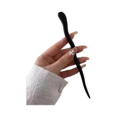 Imagem de Grampo De Cabelo Elegante Estilo Chinês Vintage Em Madeira Para Mulher