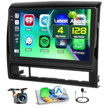 Imagem de Fuluku 4 + 128 GB Android 15 estéreo para carro Toyota Tacoma 2005-2015 sem fio Carplay Android Auto, rádio automotivo com tela sensível ao toque de 22 polegadas com GPS, câmera de reserva, Bluetooth