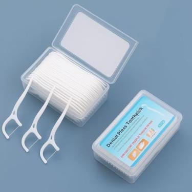 Imagem de Fio dental ultrafino com sabor de frutas — Disponível em 3 tamanhos, 50 unidades por caixa, proporcionando uma limpeza bucal suave. (Sem sabor,50PCS)