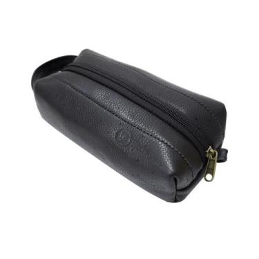 Imagem de Estojo Escolar em couro preto. - LARGADÃO - BEDS