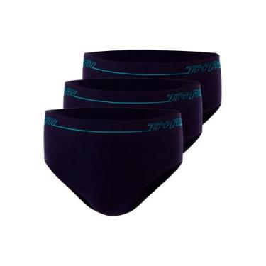 Imagem de Kit com 3 Cuecas Slip Trifil 0543, Azul marinho, P