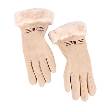 Imagem de Luvas de Inverno para Mulheres com Tela Tática Impermeáveis ao Vento Macias e Quentes Corrida Ciclismo Moto Dirigir Trek