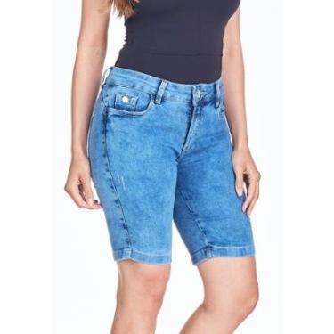 Imagem de Bermuda Jeans HNO Ciclista Hot Pants Azul Claro-Feminino