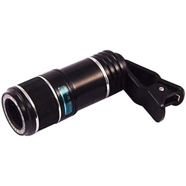 Imagem de Lente de telefone Feiyx Lente de câmera de telefone Lente teleobjetiva 12X, lente teleobjetiva, lente externa universal, campo de visão 70°, vidro óptico de filme verde HD, compatível com a maioria