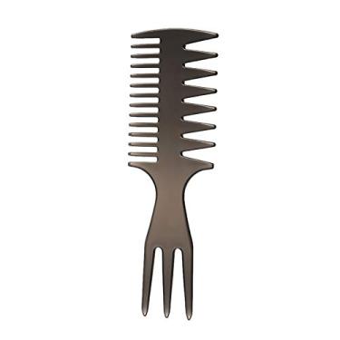 Imagem de Pente de cabelo três lados Insert Afro Masculino dentes largos modelagem com óleo