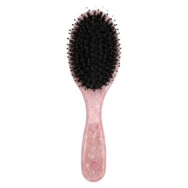 Imagem de Generic Escova de Cabelo, Pente de Remo de 21 Cm de Largura Com Escova de Cabelo Macia e de Nylon para Desembaraçar Massagem No Couro Cabeludo, Uso Seco e úmido, Adequada (Rosa)