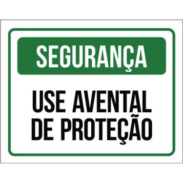 Imagem de Kit 5 Placas Segurança Use Avental Proteção 36X46