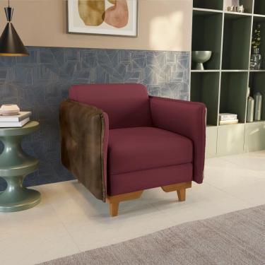 Imagem de Poltrona Belinda Kappesberg Veludo Bordô