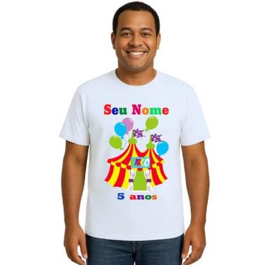 Imagem de Camiseta Circo Festa Alegria Balões Personalizada - Use P4, Branco, Ad