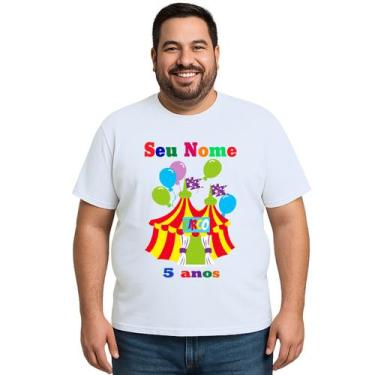Imagem de Camiseta Circo Festa Alegria Balões Personalizada - Use P4, Branco, Pl