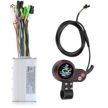 Imagem de Ezweiji Controlador de motor sem escova com painel LCD à prova d'água, kit de controle de scooter elétrico de 36V/48V 350W para scooter de bicicleta elétrica