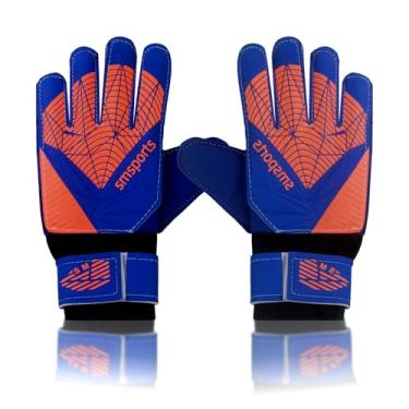 Imagem de aifitbre Luvas de goleiro infantil, luvas de goleiro de futebol, palma de látex antiderrapante, poliuretano macio, proteção dupla de pulso e design de proteção de dedo