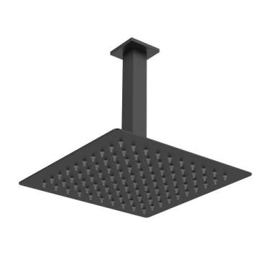 Imagem de Ducha Slim Teto Com Haste Quadrado 20cm Del Toro Black - Dax - DAX-198