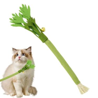 Imagem de Brinquedo de mastigar para gatos, palitos interativos de aipo para gatos, acessório para animais de estimação para exercícios internos, brincadeiras no chão, estimulação mental, arranhar, pós-escalada