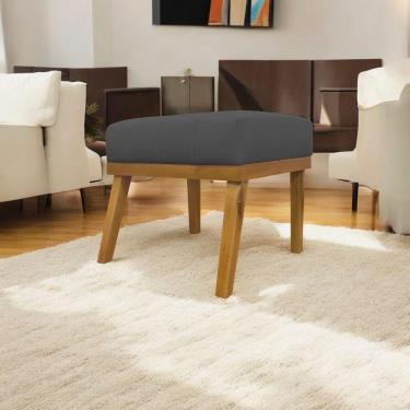 Imagem de Puff Decorativo Retangular Firenze - Cinza Corino