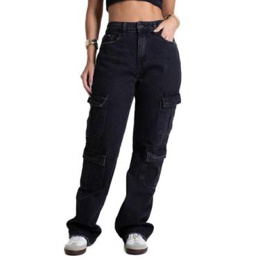 Imagem de Calça Jeans Sawary Reta - 281858 - Preto 44, Preto, 44