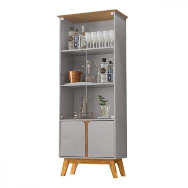 Imagem de Cristaleira 2 Portas Madri Off White Com Cinamomo Bechara Off White Com Cinamomo