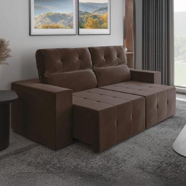 Imagem de Sofá Retrátil E Reclinável 2m 3 Lugares Fênix Veludo Mamflex