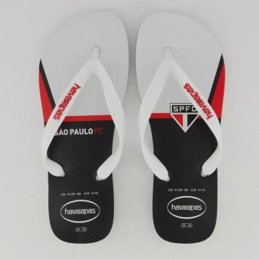 Imagem de Chinelo Havaianas São Paulo Branco e Preto-Masculino