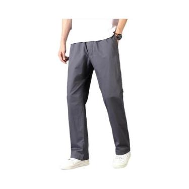 Imagem de Calças Cargo Masculinas plus Size, Soltas, Com Múltiplos Bolsos, De Al