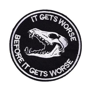 Imagem de Patch Bordado Estilo Punk Para Motocicleta, Termocolante Para Roupas, 